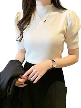 Amazon | [NOMSOCR] Tシャツ レディース ニット プチハイネック